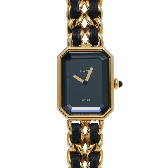 CHANEL Premiere M size H0001 Black/Noir Ladies Watches quartz Used Ginzo - Picture 1 of 4